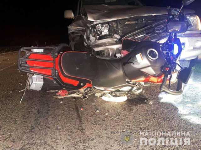 Зіткнення мотоцикла із автомобілем: загинув 19-річний мотоцикліст