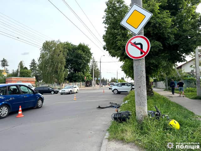 Дві ДТП за участю мотоциклістів